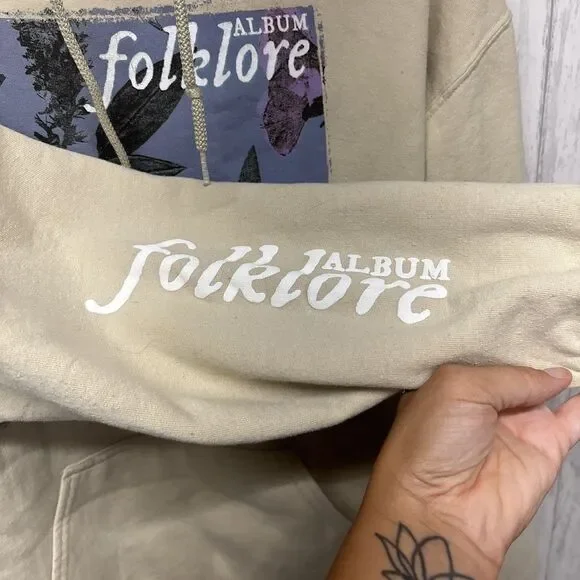 Womens Size M Taylor Swift Folklore Hoodie Well Loved - Picture 4 of 6